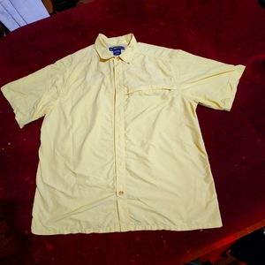 Exofficio Men's L loose fit Yellow Vented Outdoor Fishing Hiking Camping Shirt